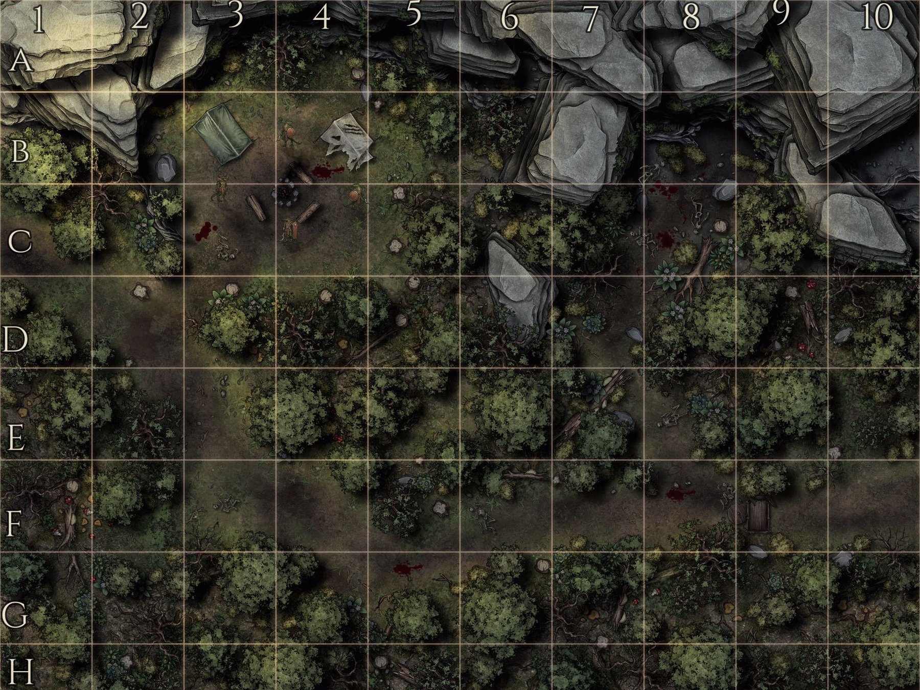 Forest Road with Cave