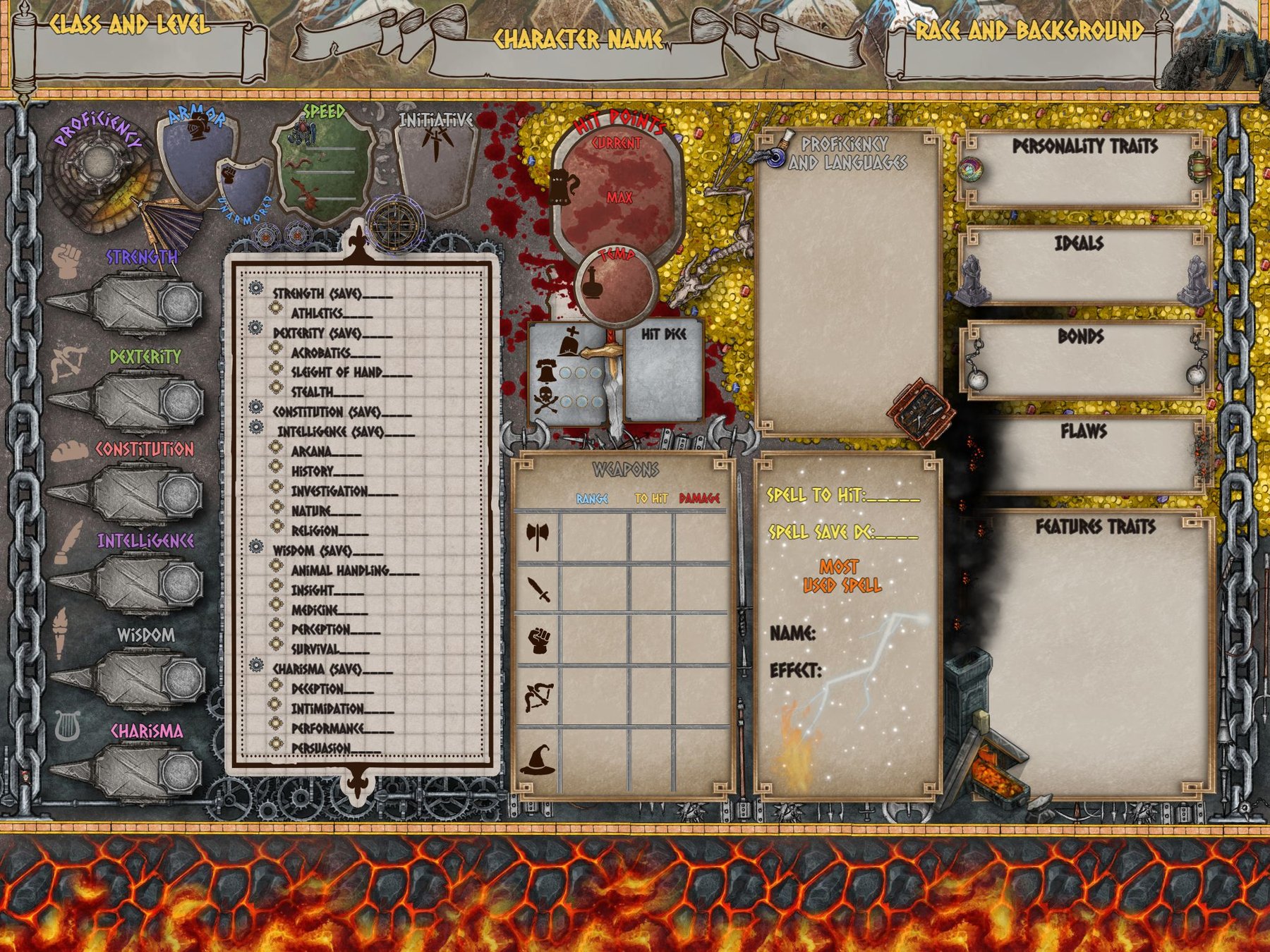 Character Sheet D&D 5e