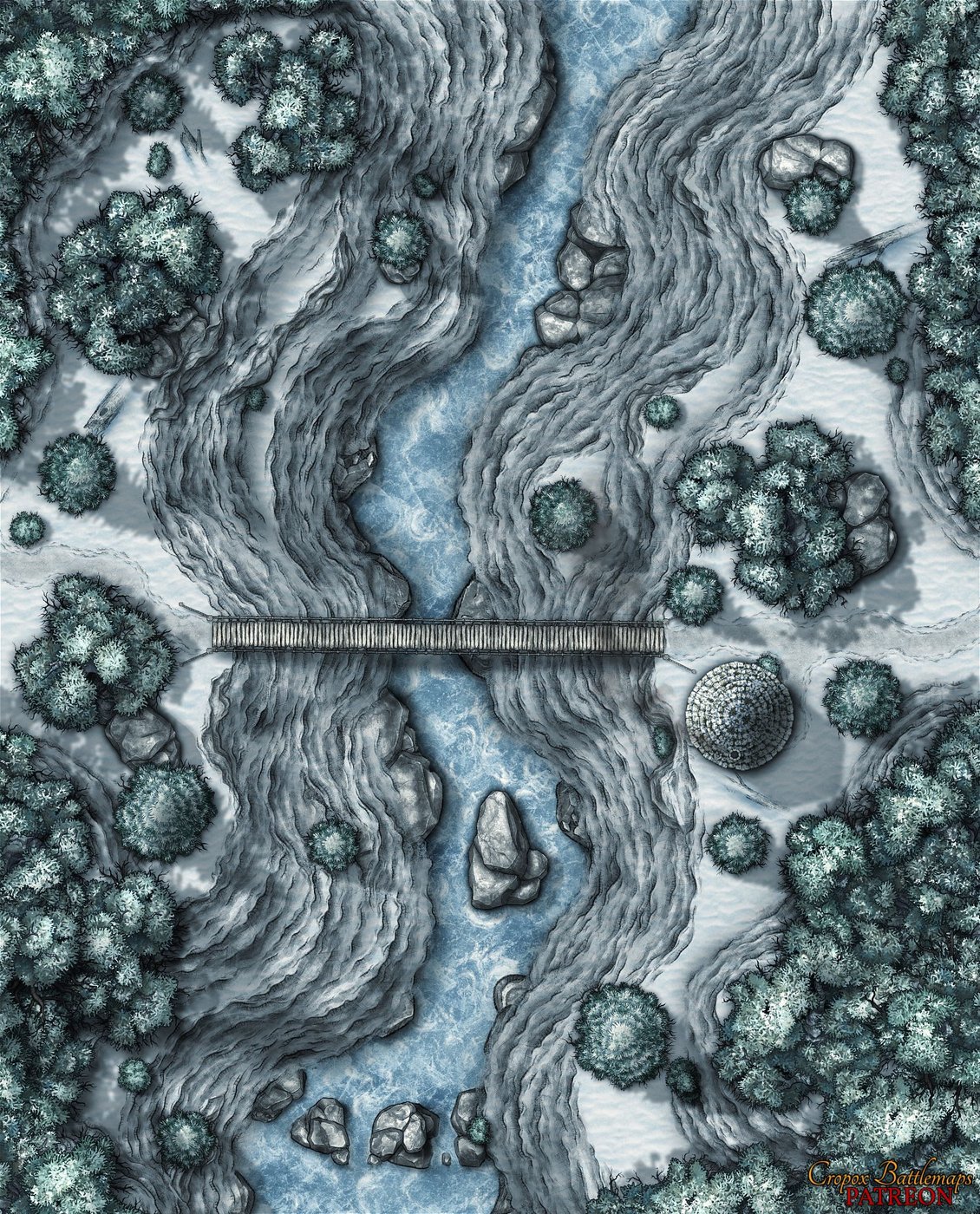 Frozen Canyon Tower 40x50