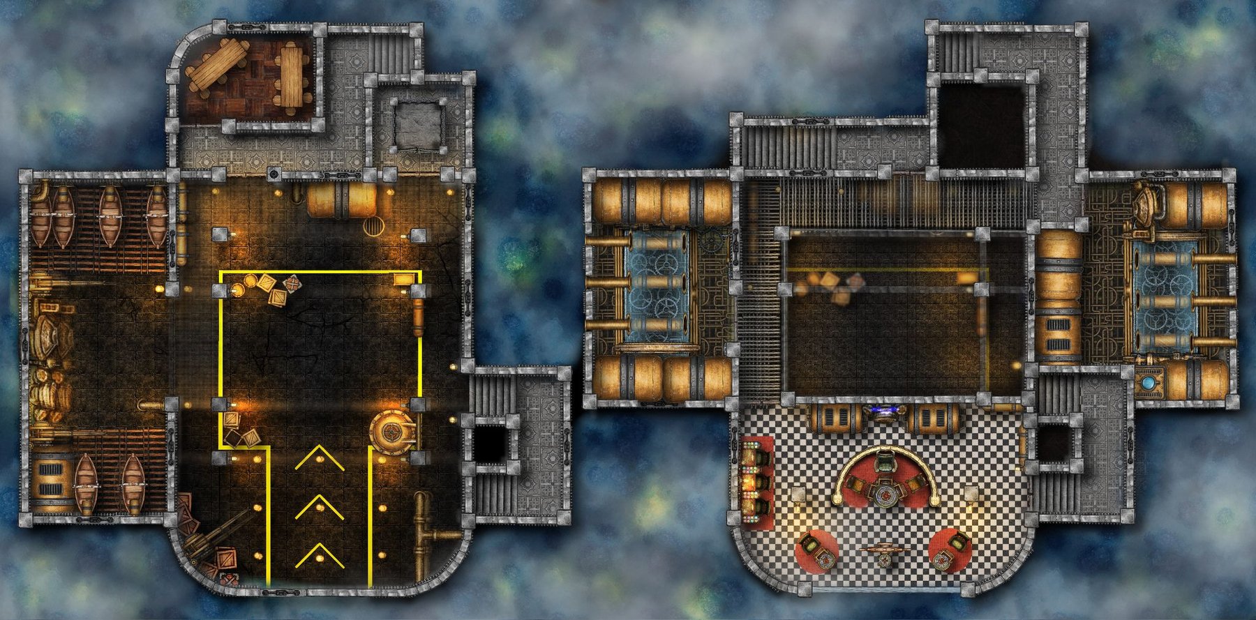 Flying Island Mafia Hideout - First and Second Level