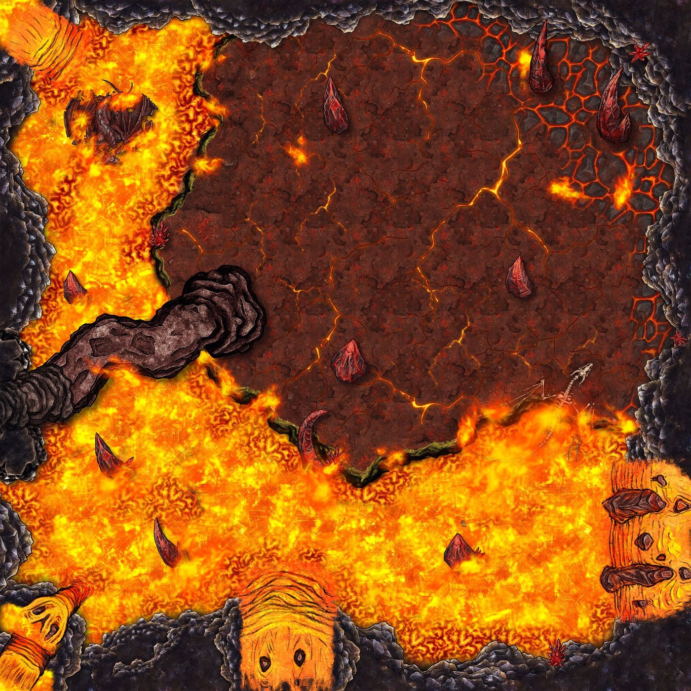 Volcano boss lair