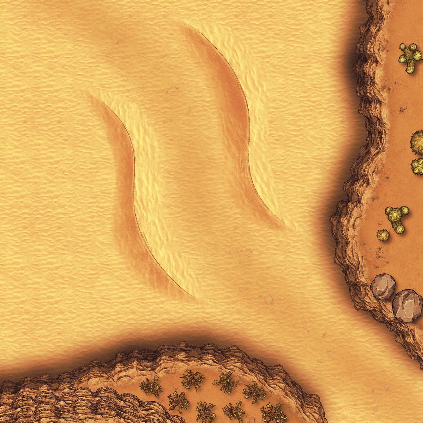 Desert Cliffs Battlemap