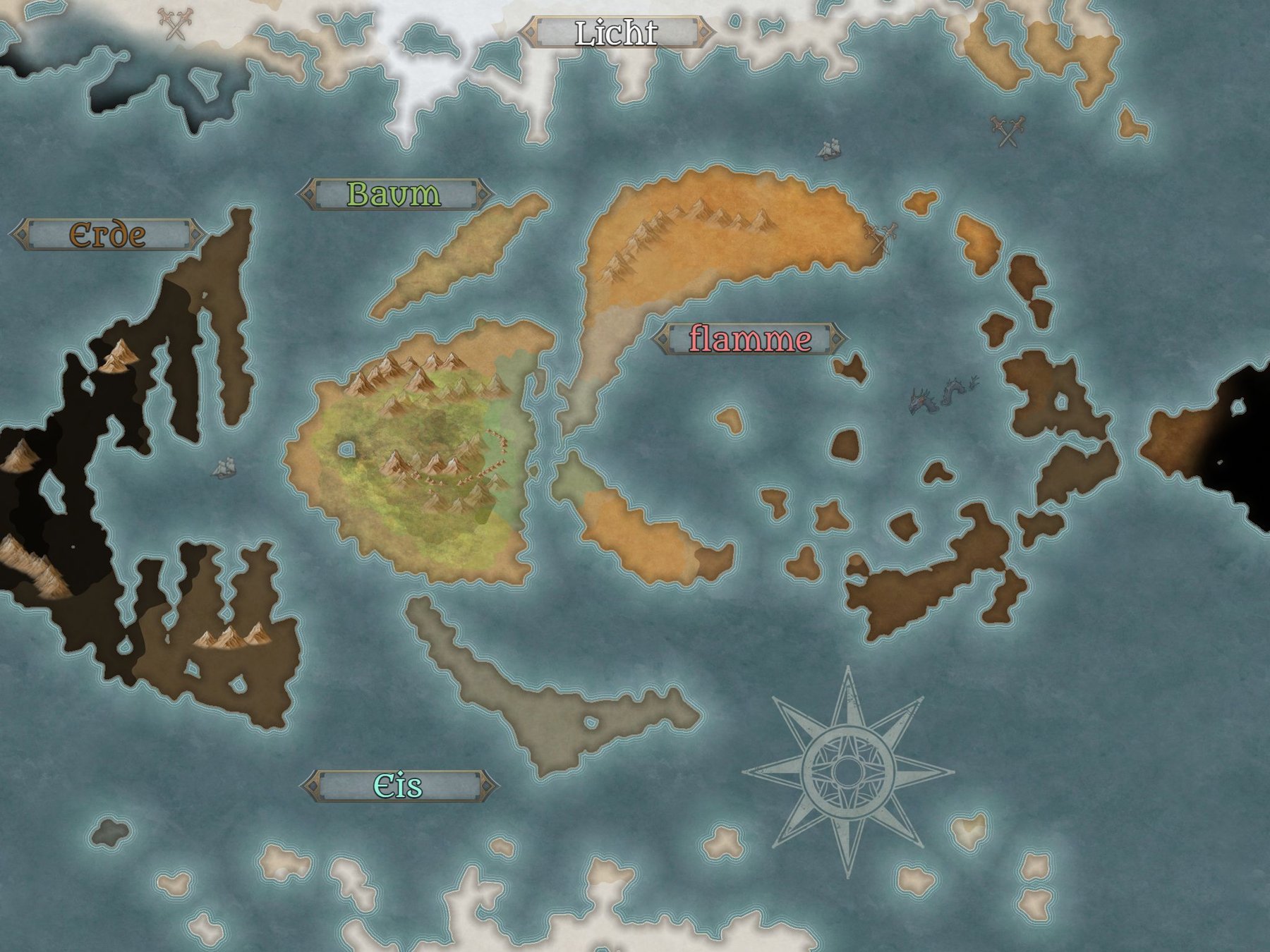Vier-Tage-König World Map