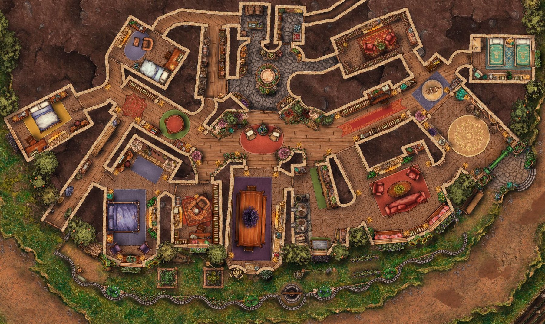 Halfling Hill House / Hobbit Hole / Bed and Breakfast / B&B for D&D