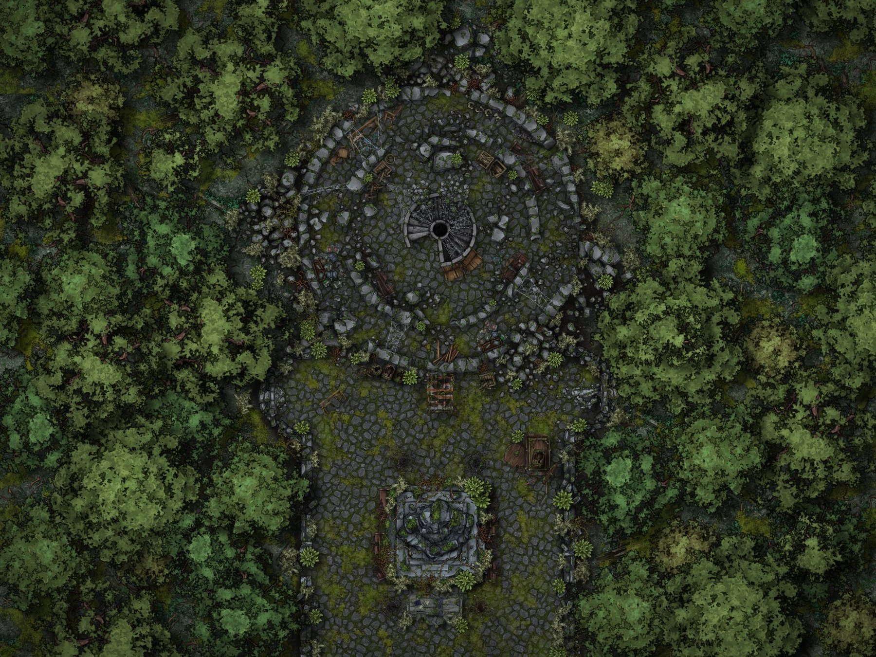 Forgotten Crypt Entrance in Ruins