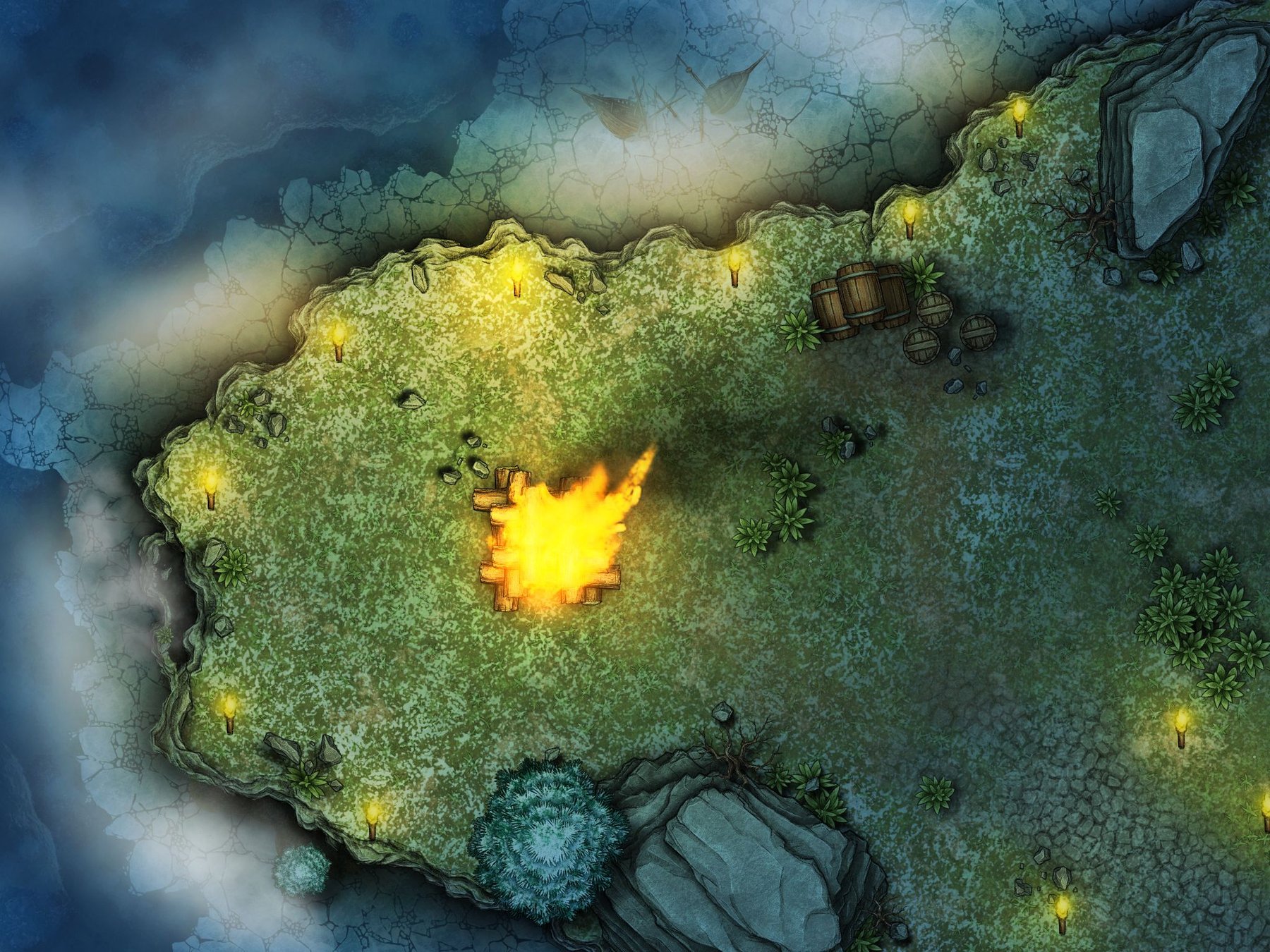 Wintersonnenwendfeuer_brennend