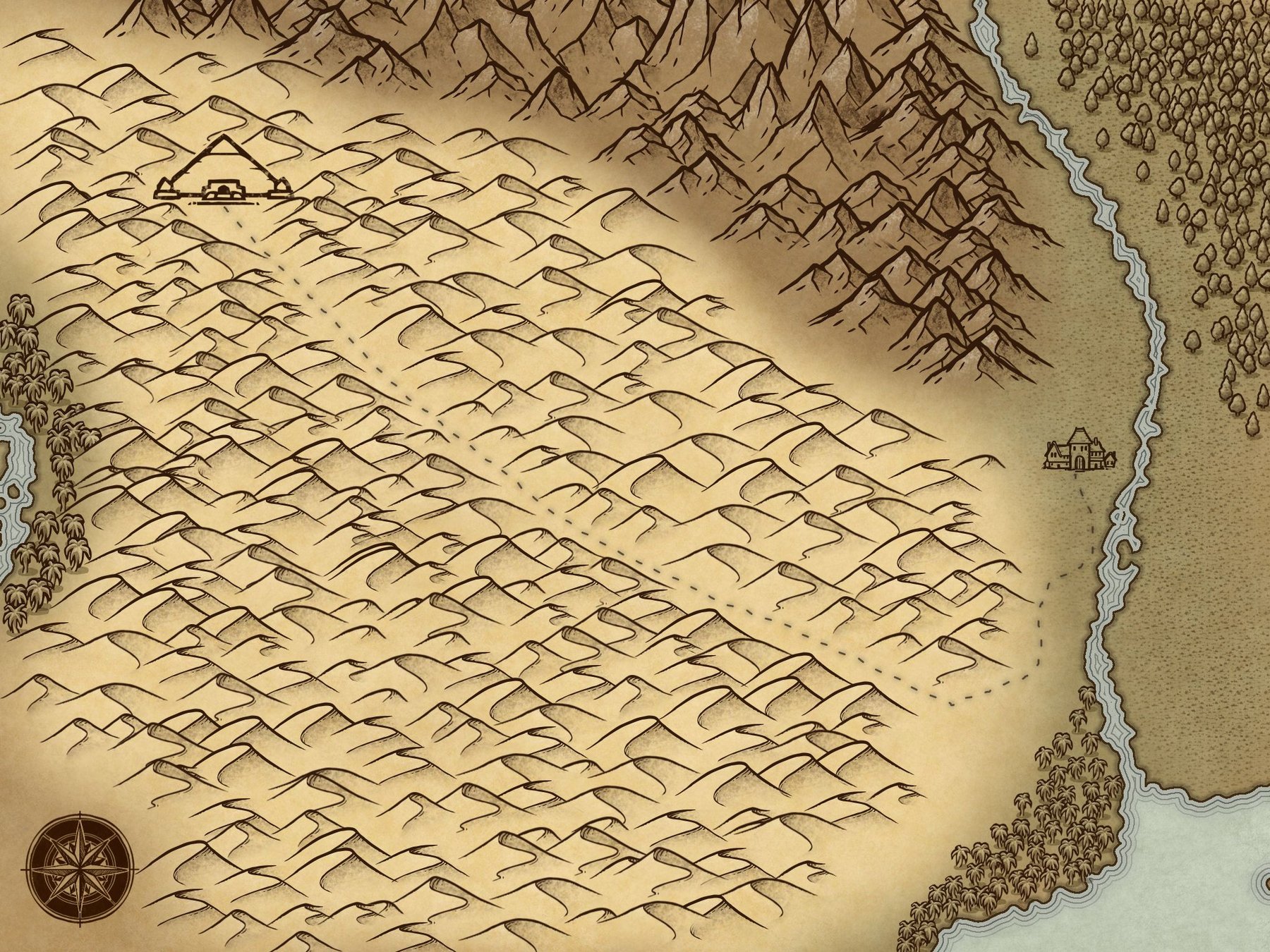 Jahmet Cartour Desert Map