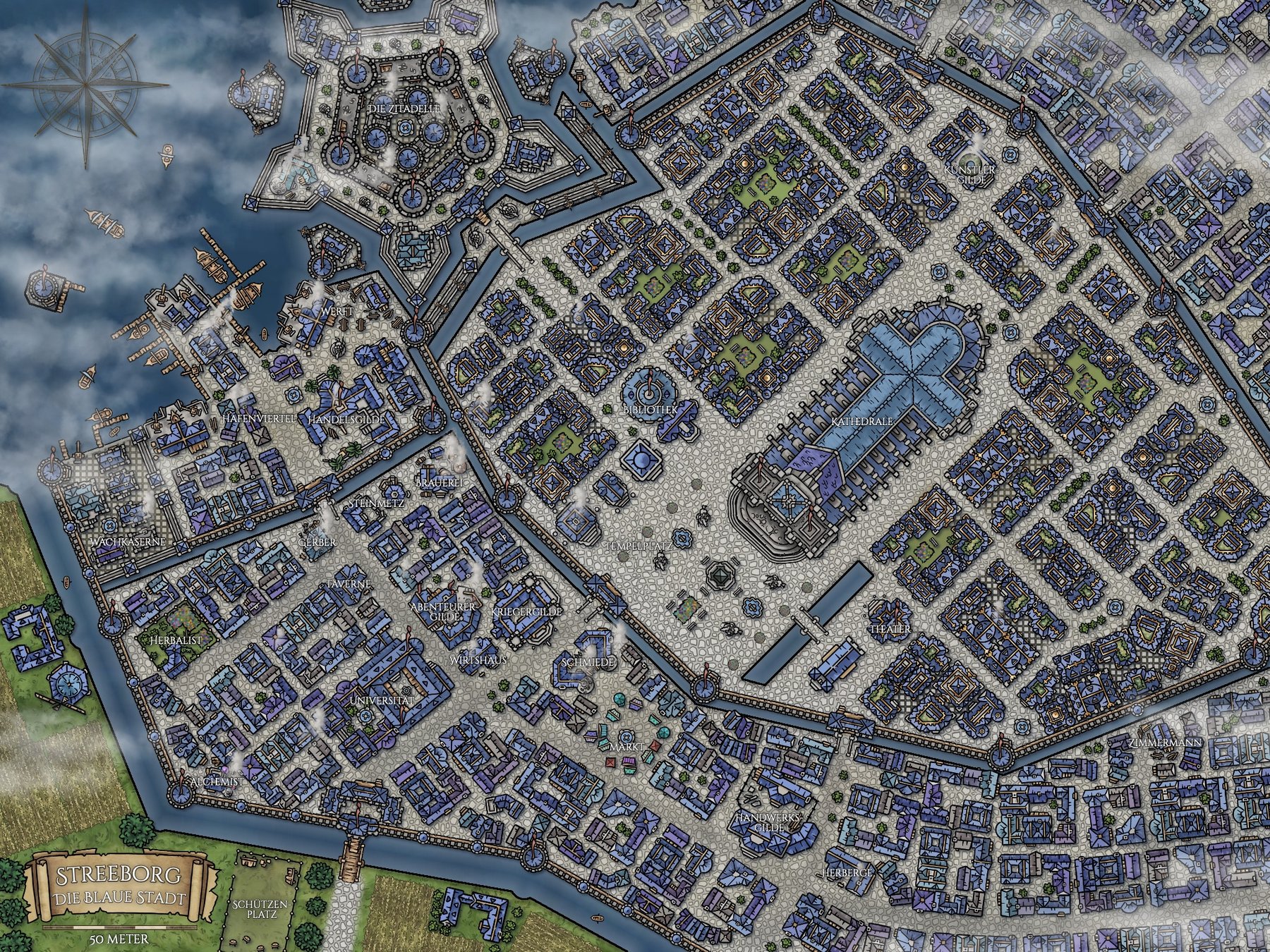 Streeborg, the Blue City