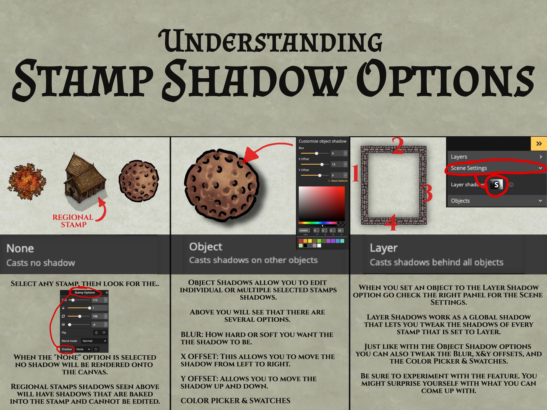 Guide: Understanding Stamp Shadow Options