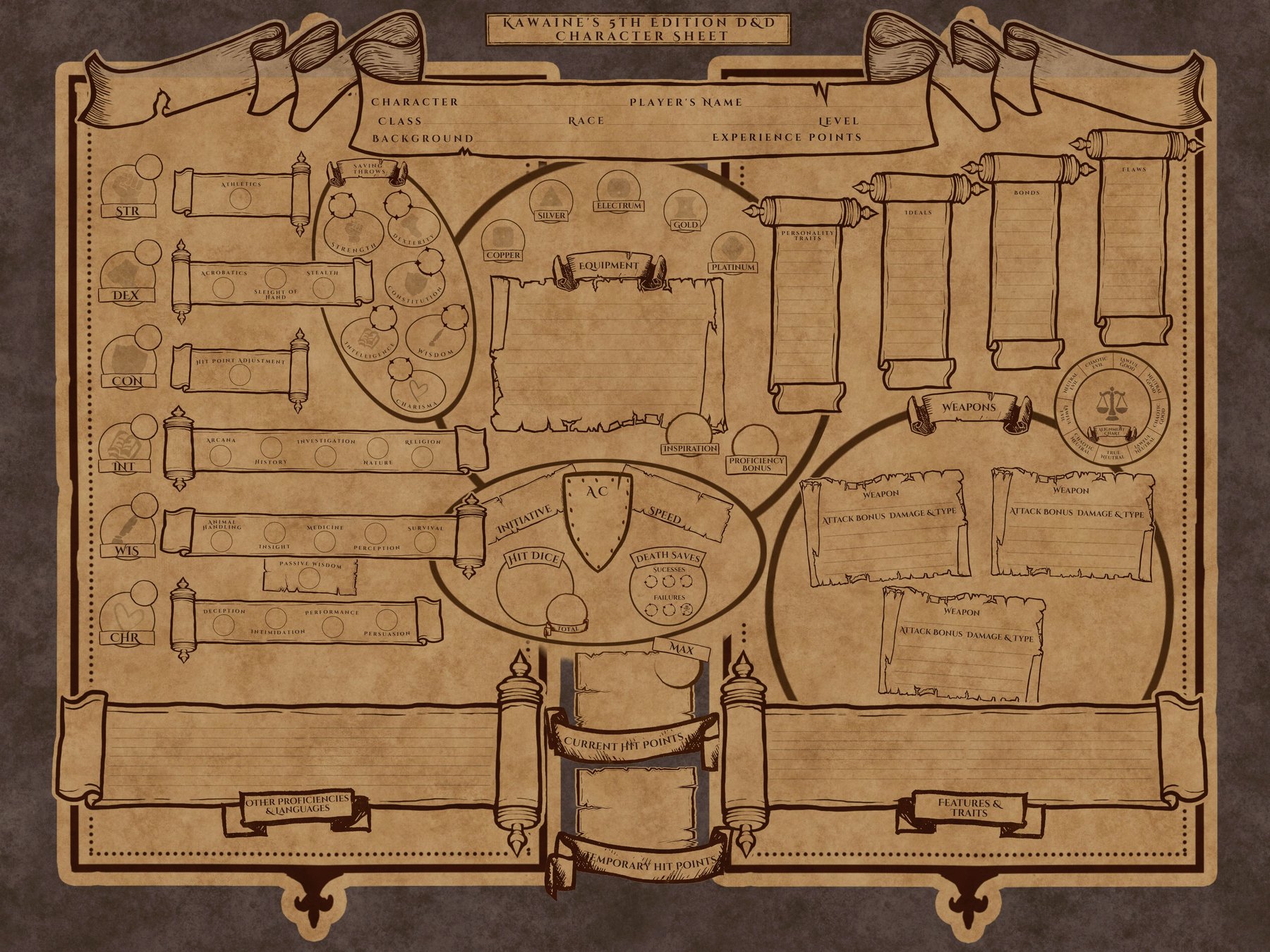 D&D 5th Edition Character Sheet
