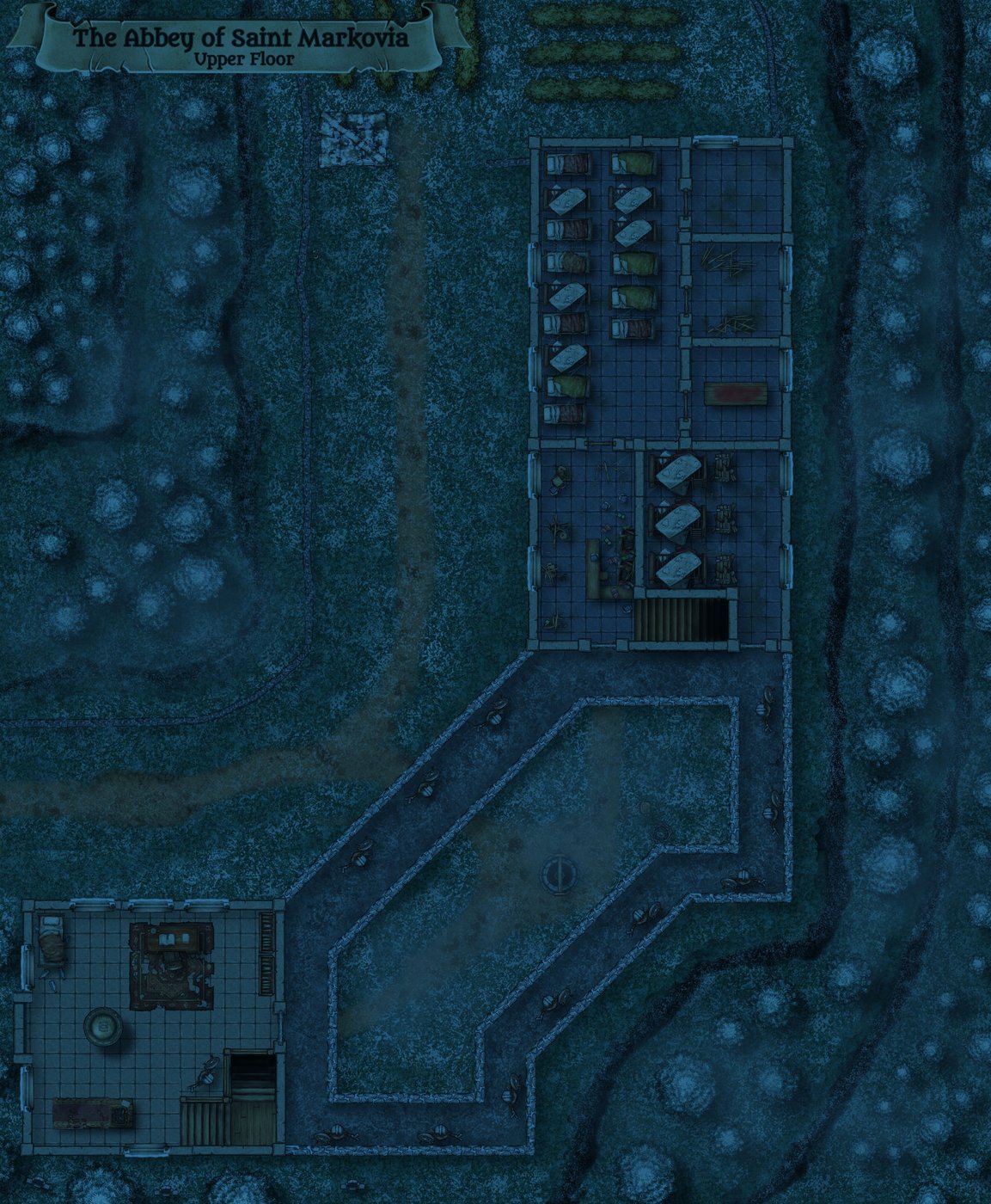 Abbey of Saint Markovia Upper Floor (Gridless)