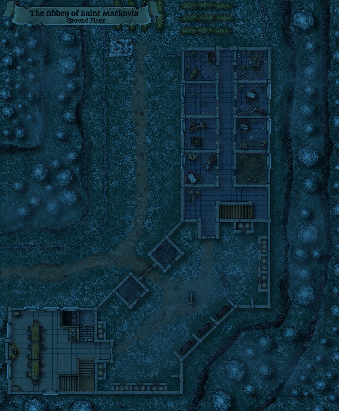 Abbey of Saint Markovia Ground Floor (Gridless)