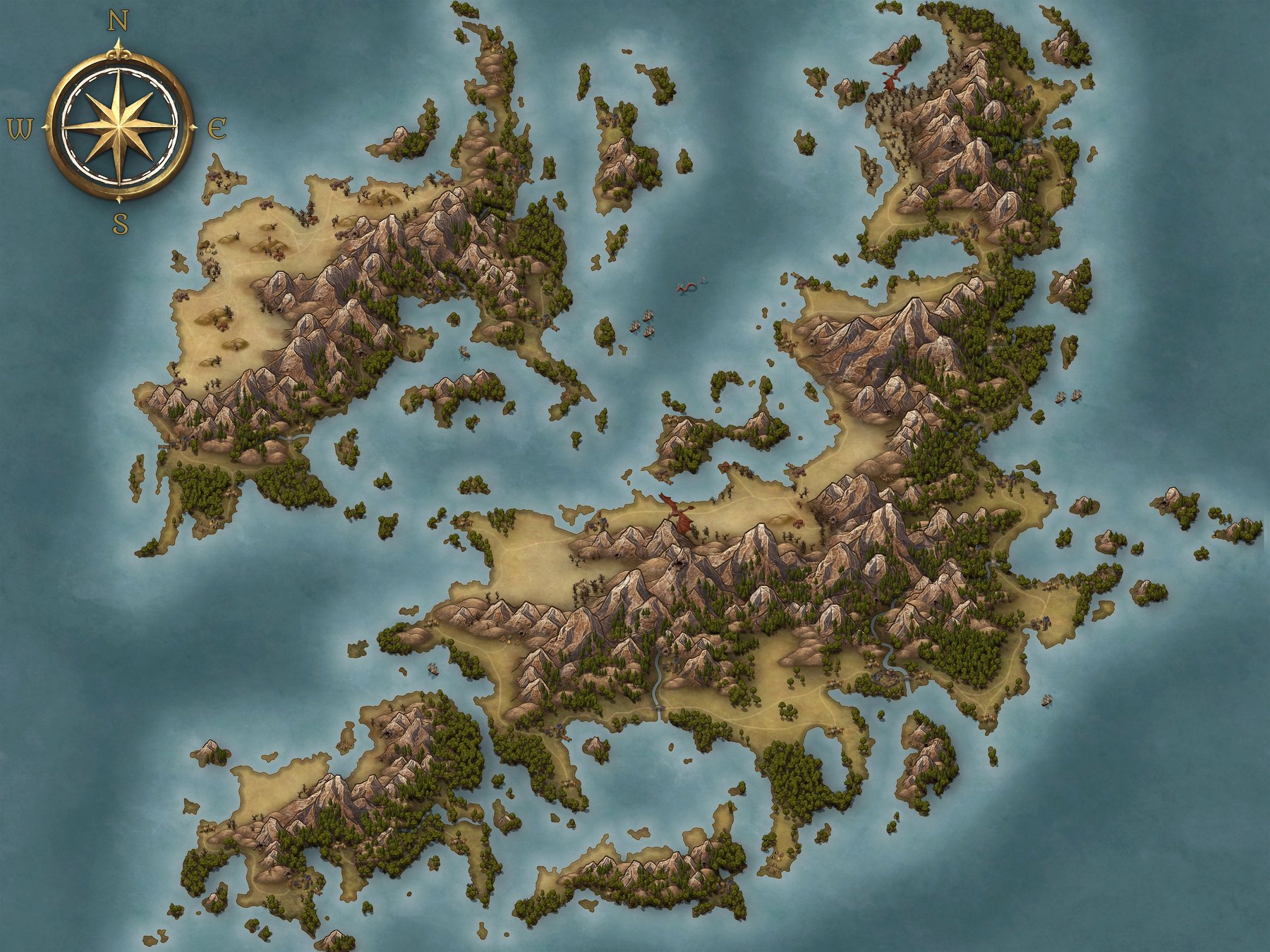Free-Style World Map