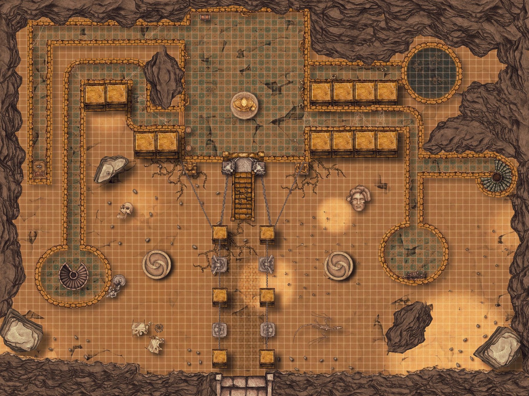 Underground desert temple