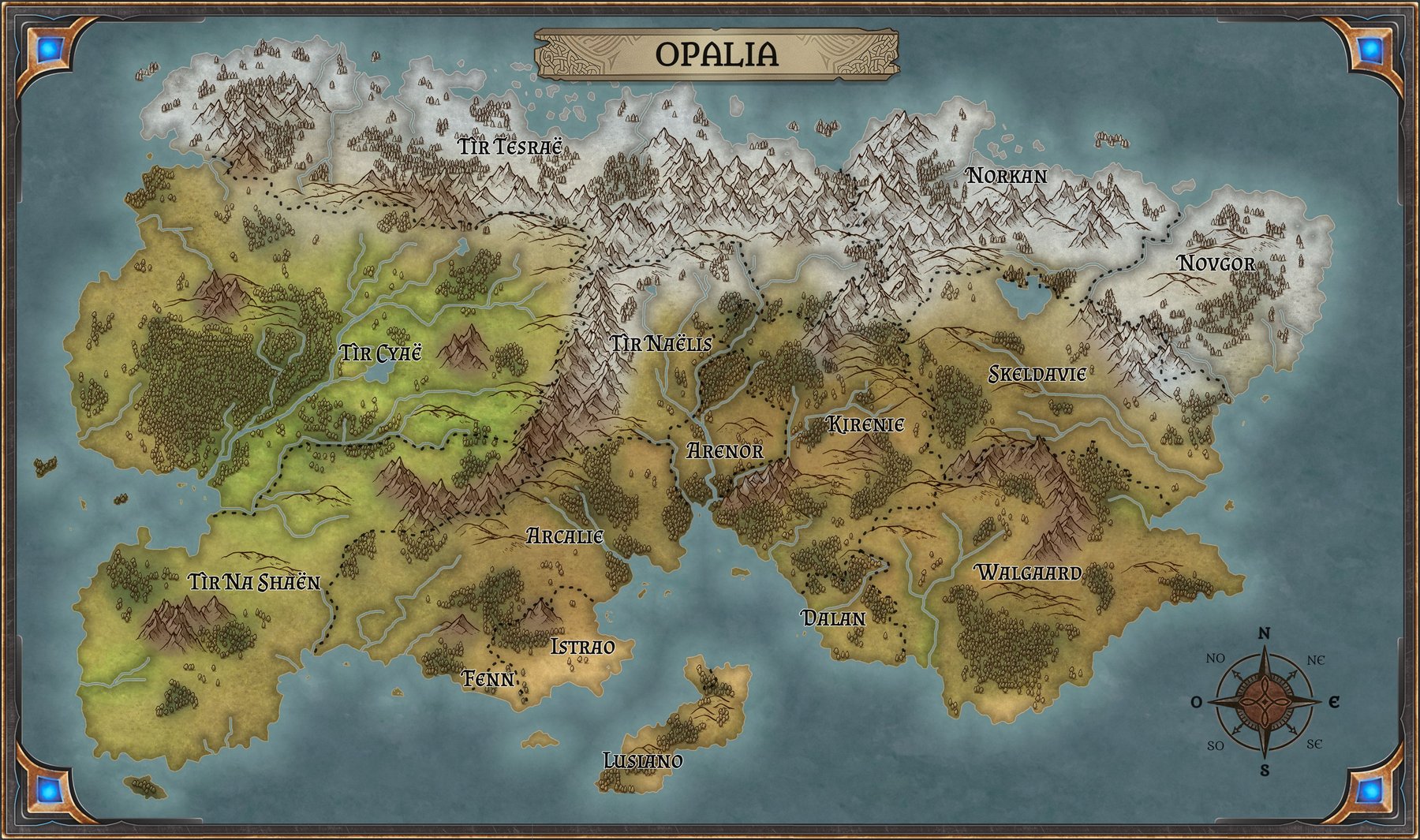 Opalia World Map - No city