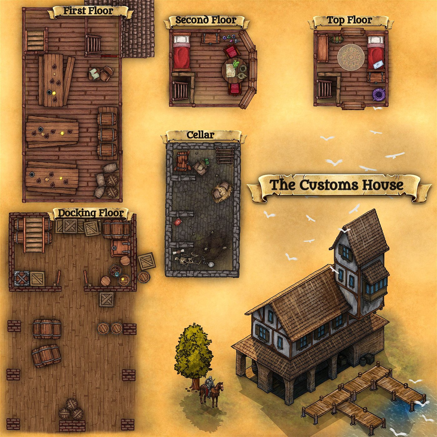 The Customs House (Tavern battle map) 