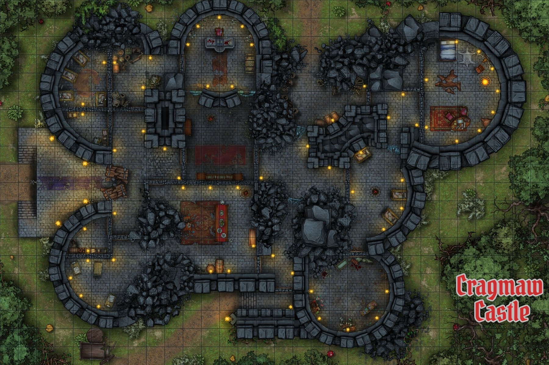 Cragmaw Castle (Night 20x30) [Lost Mine of Phandelver]