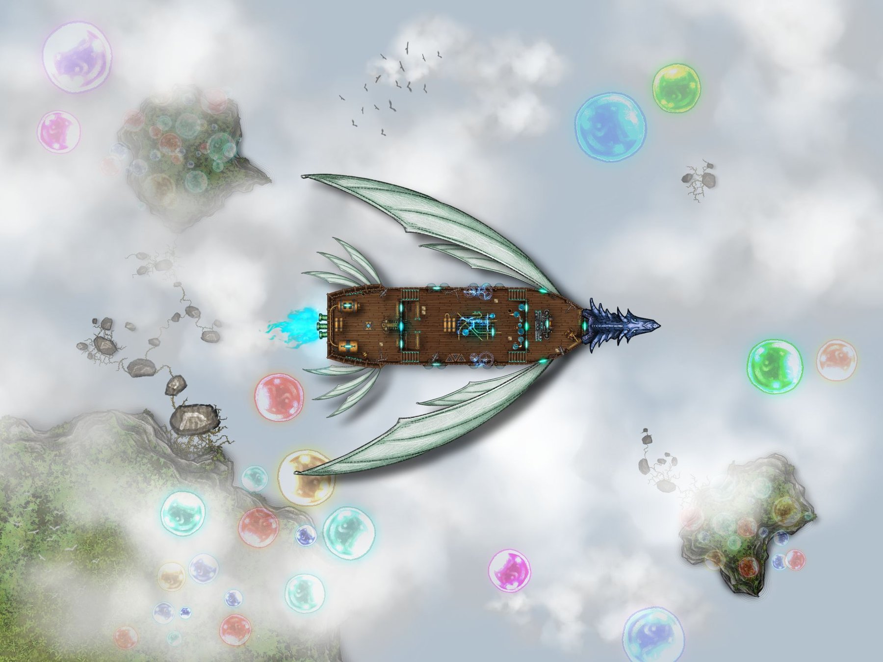 The Dragon Airship - Flying Over the Elemental Plane of Air
