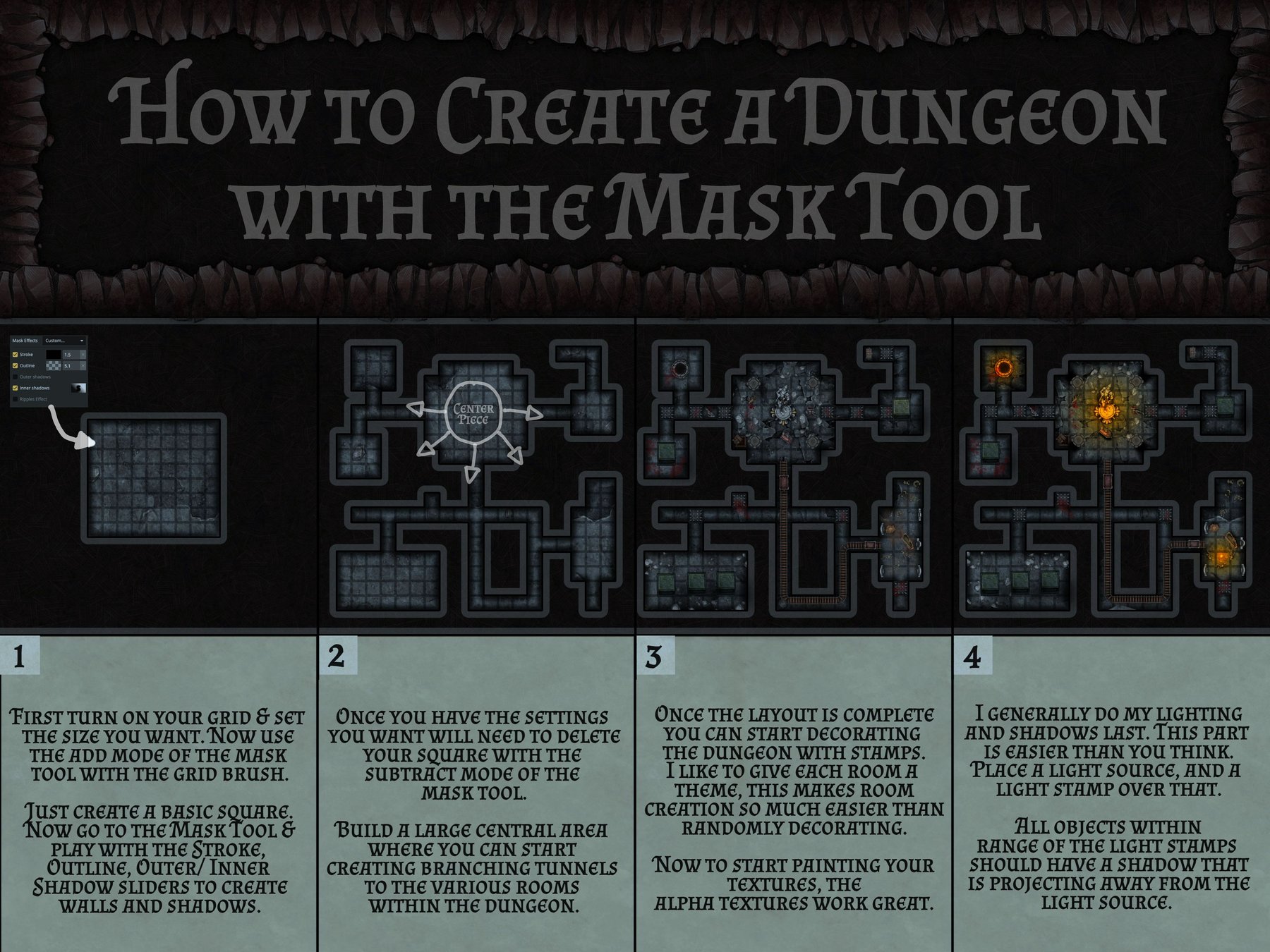 Guide: How to Create Dungeons with the Mask Tool