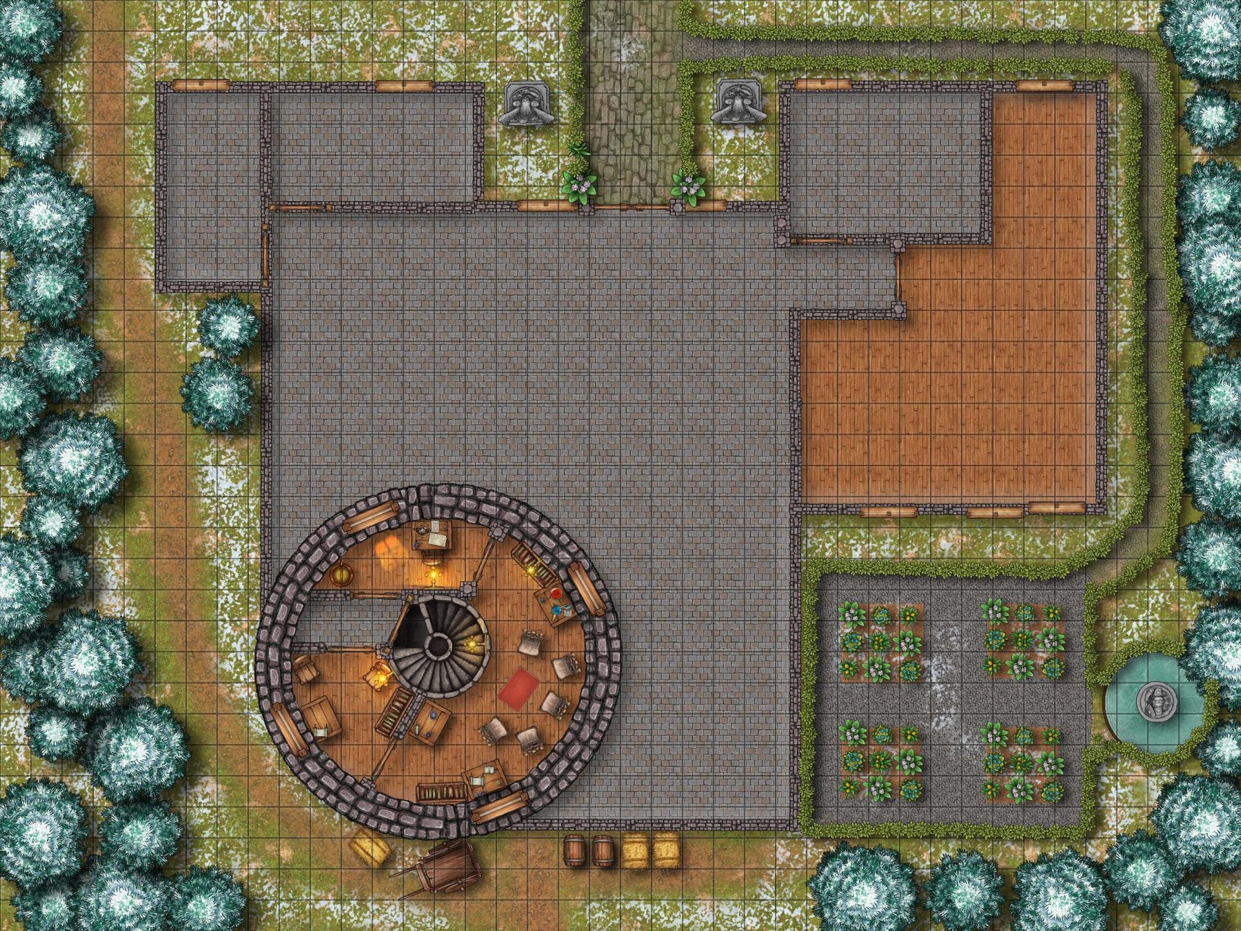 Korrukor's Tower battlemap 2nd floor