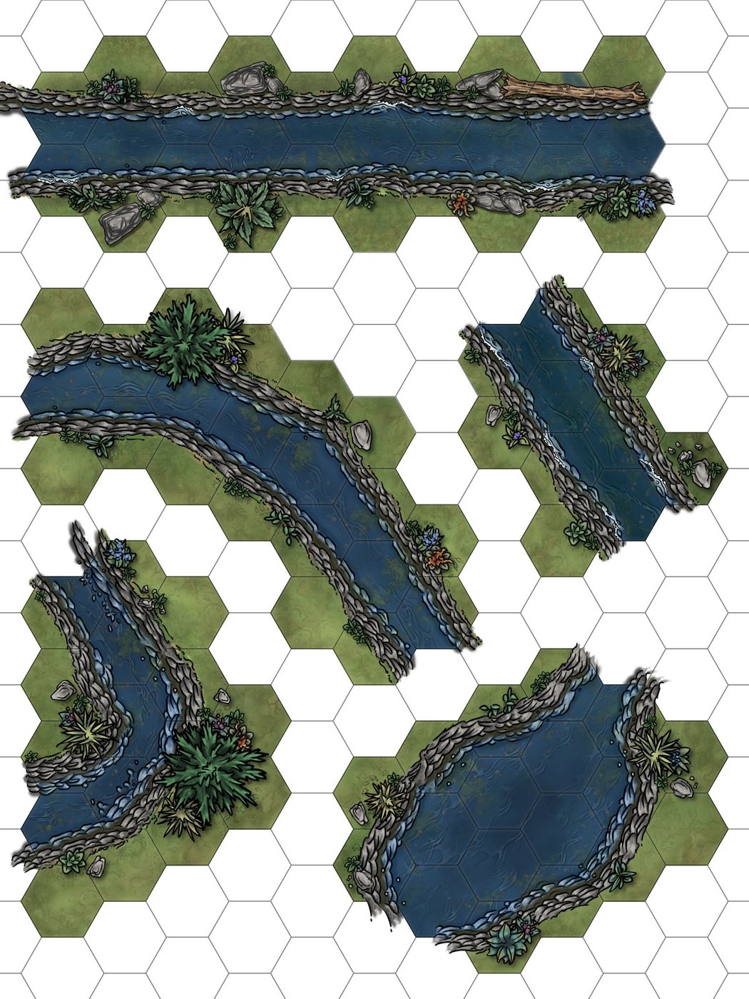Water Hex Components