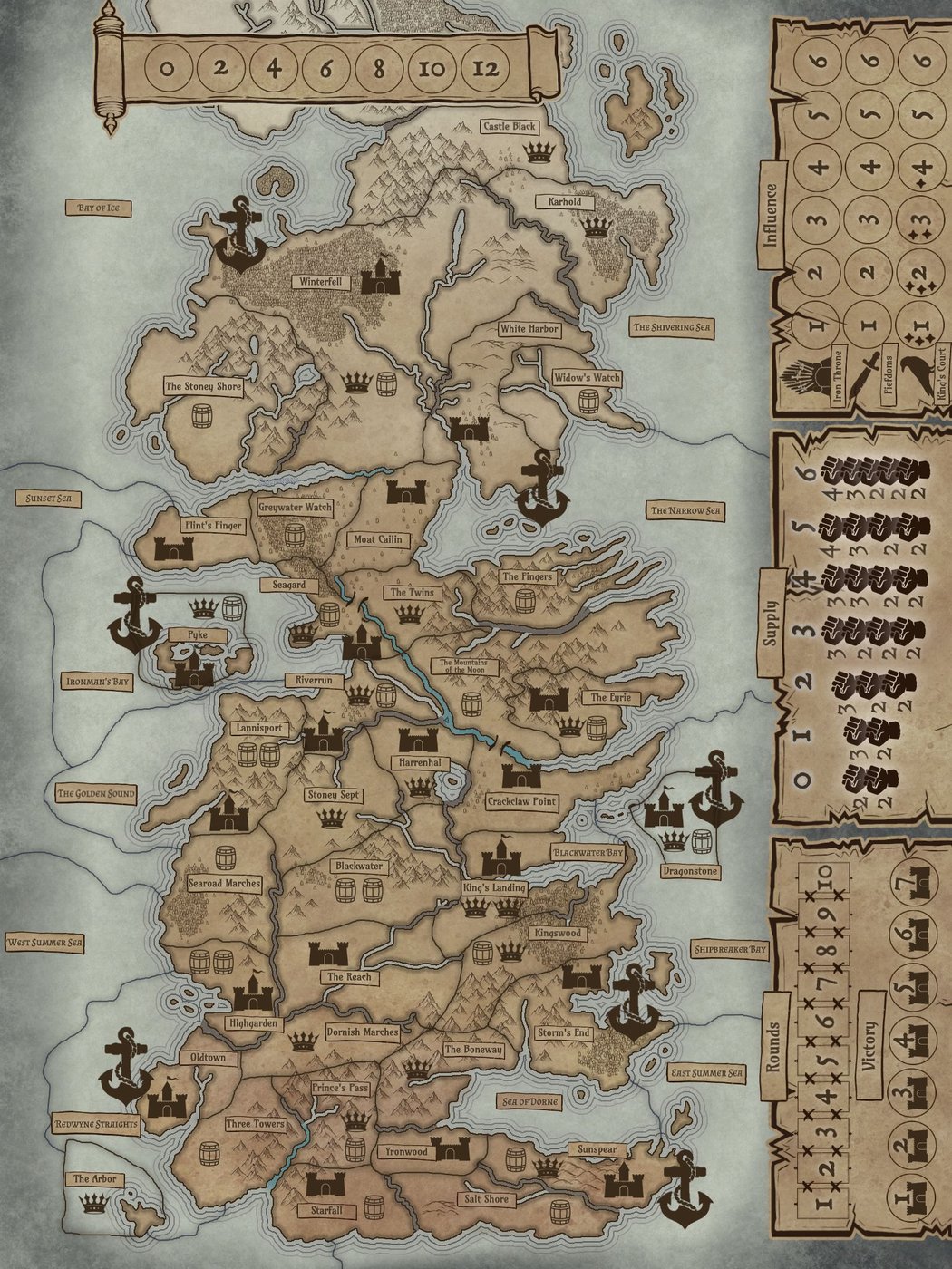 Westeros Game Map