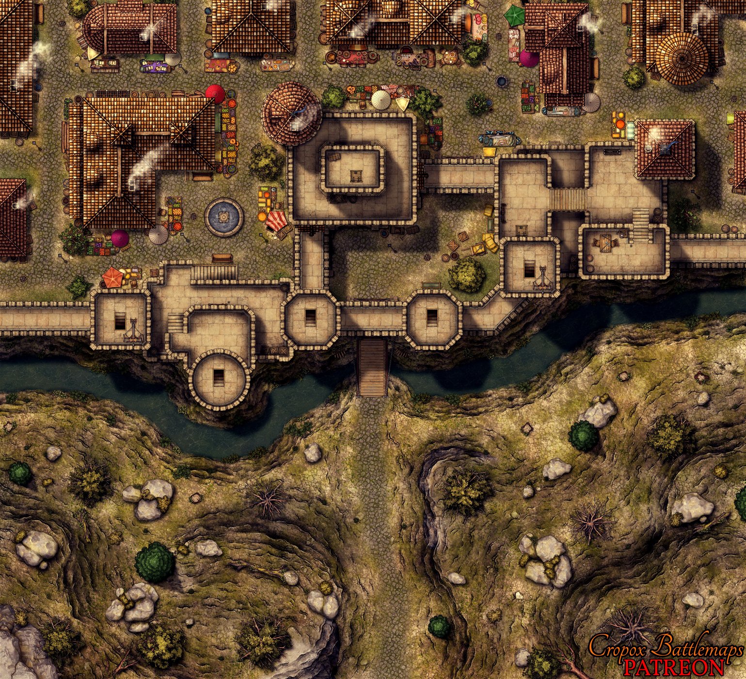 Main Gate Fortress 44x40 battle map