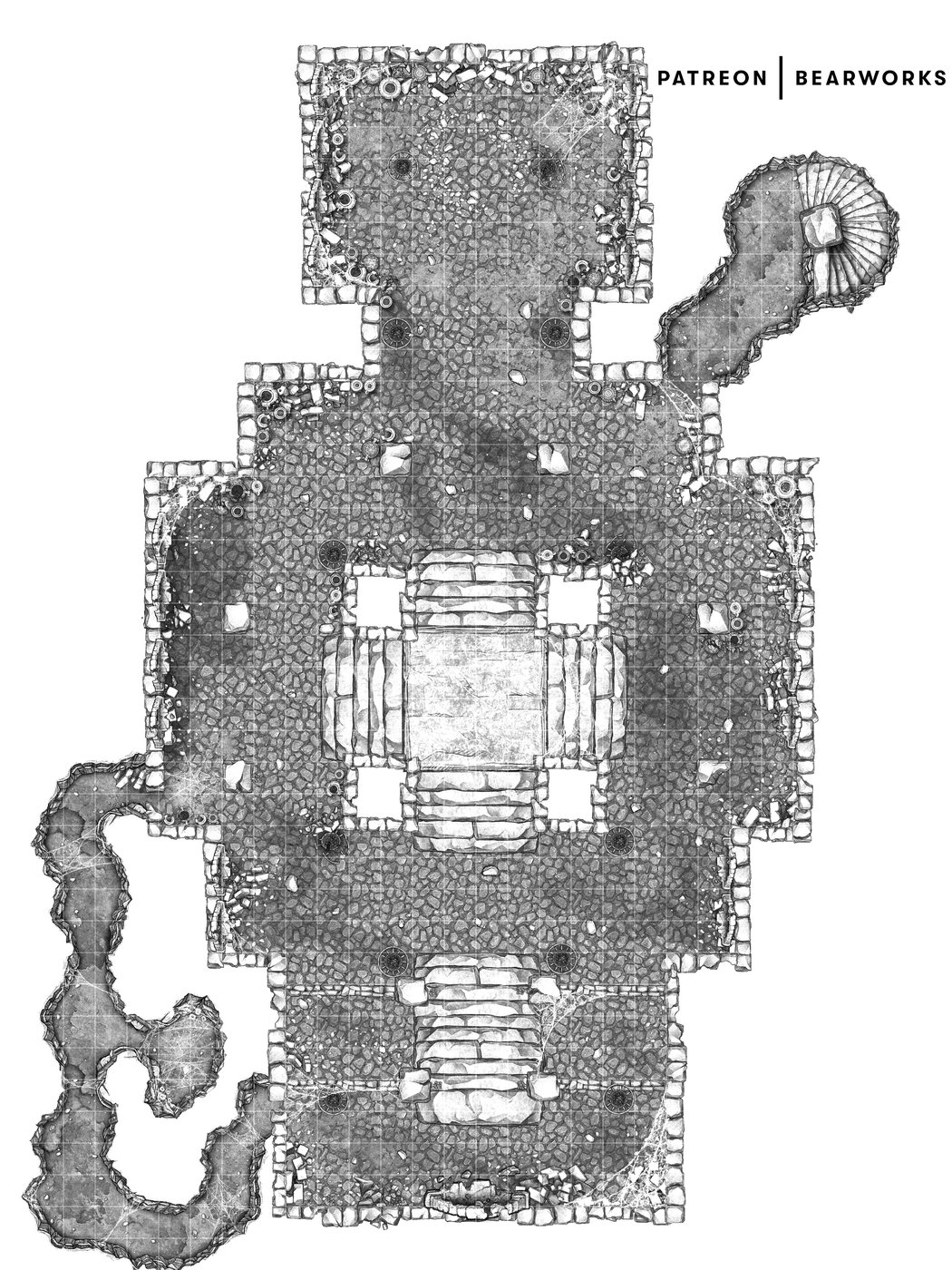 Barrow Tomb Lower Level (Printer Friendly) Inkarnate Create