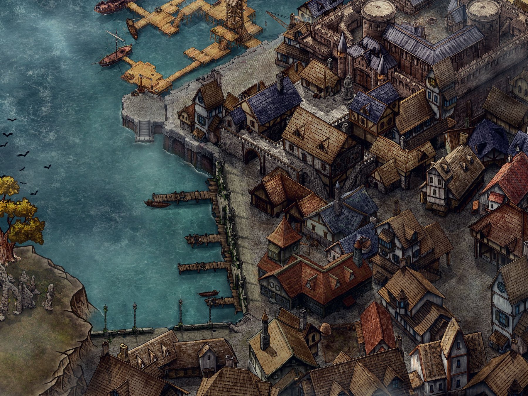 Acorn Bay, close to the Pontar river | Inkarnate - Create Fantasy Maps ...