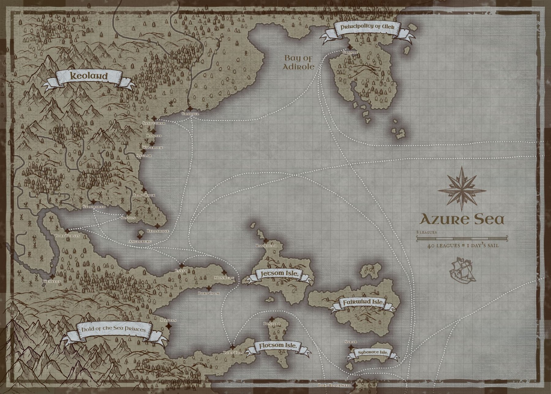 Saltmarsh Nautical (Base/Labeled) | Inkarnate - Create Fantasy Maps Online