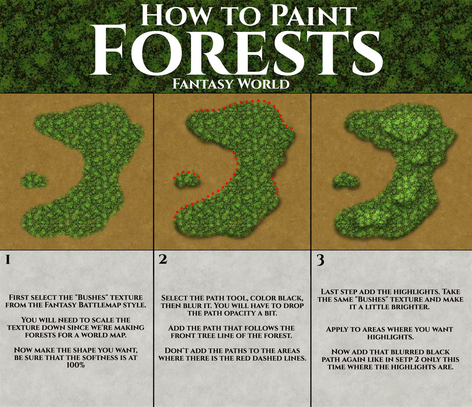 Guide: How to Paint Forests (Fantasy World) | Inkarnate - Create ...