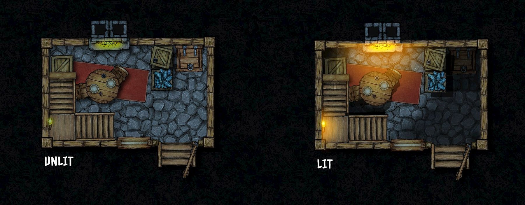 Small Fishing Shack - Lighting