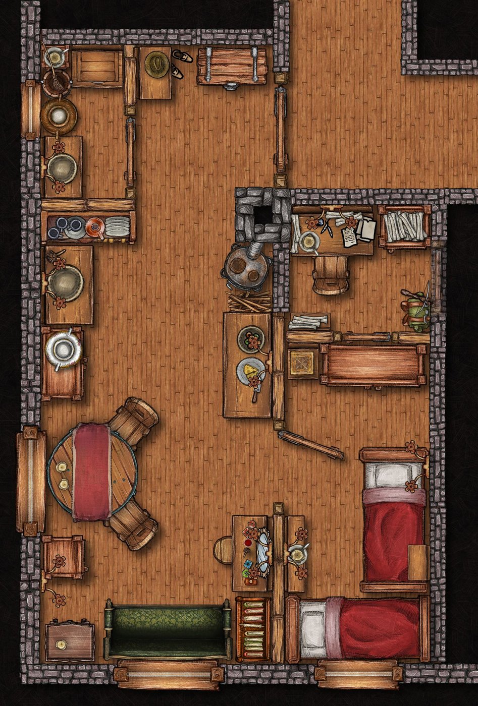 Caris Apartment with 2 beds | Inkarnate - Create Fantasy Maps Online