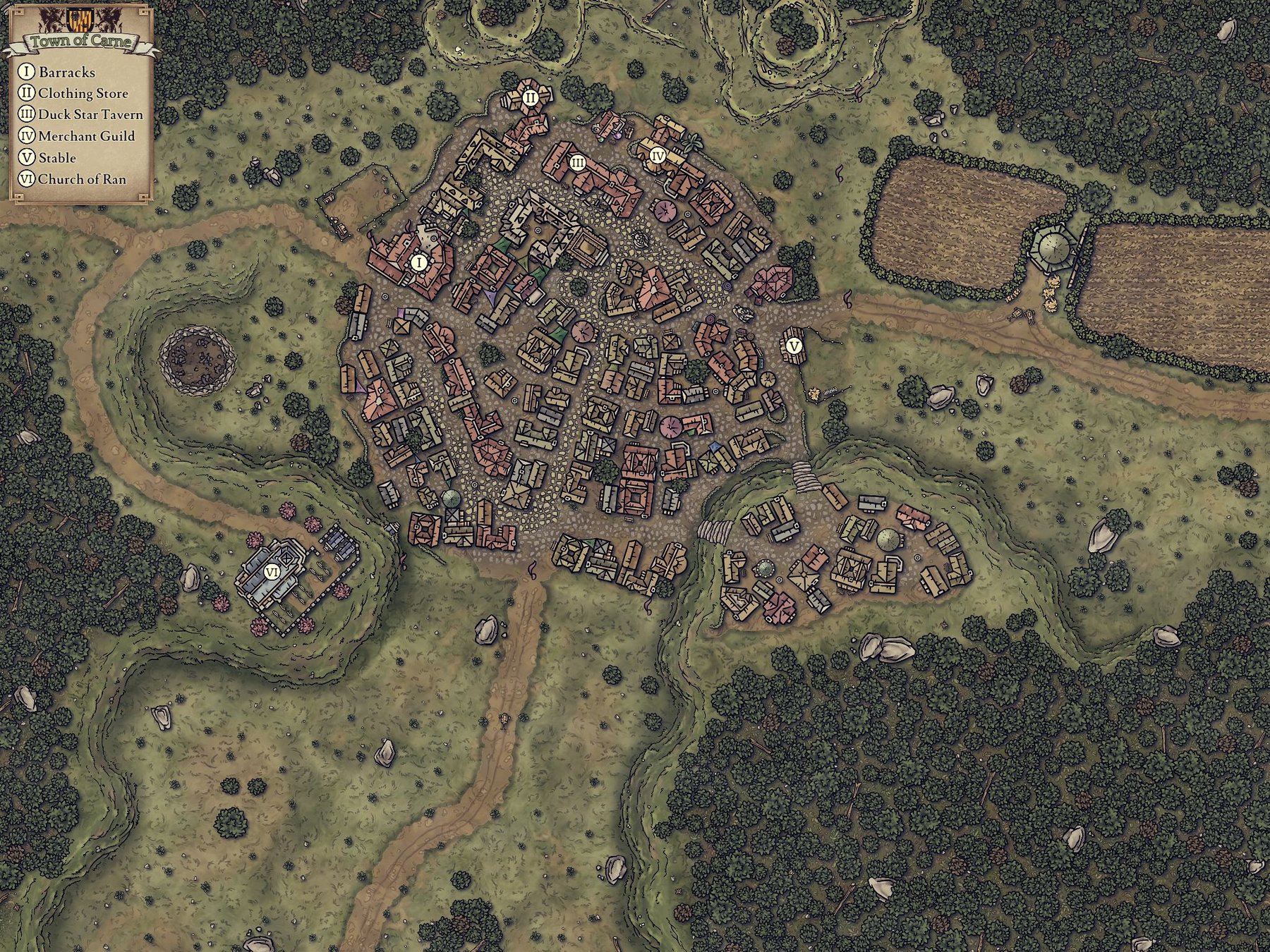 City map 2 | Inkarnate - Create Fantasy Maps Online