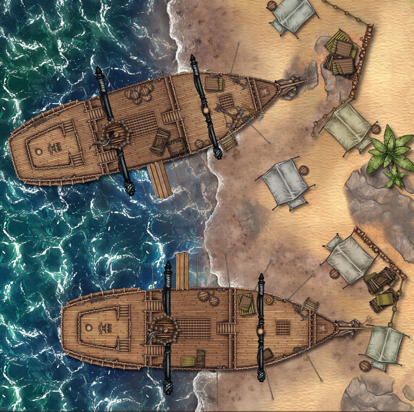 Pirate Landing 40x40