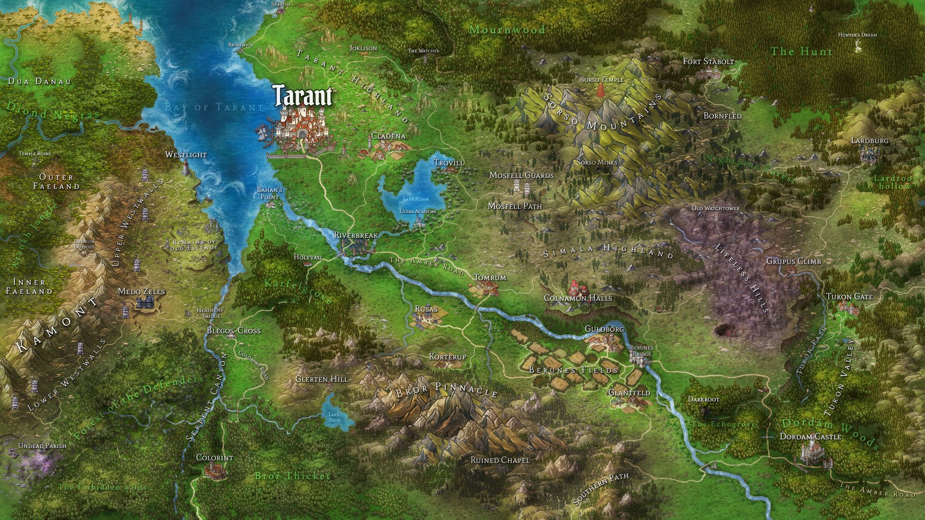 Tarant regional map