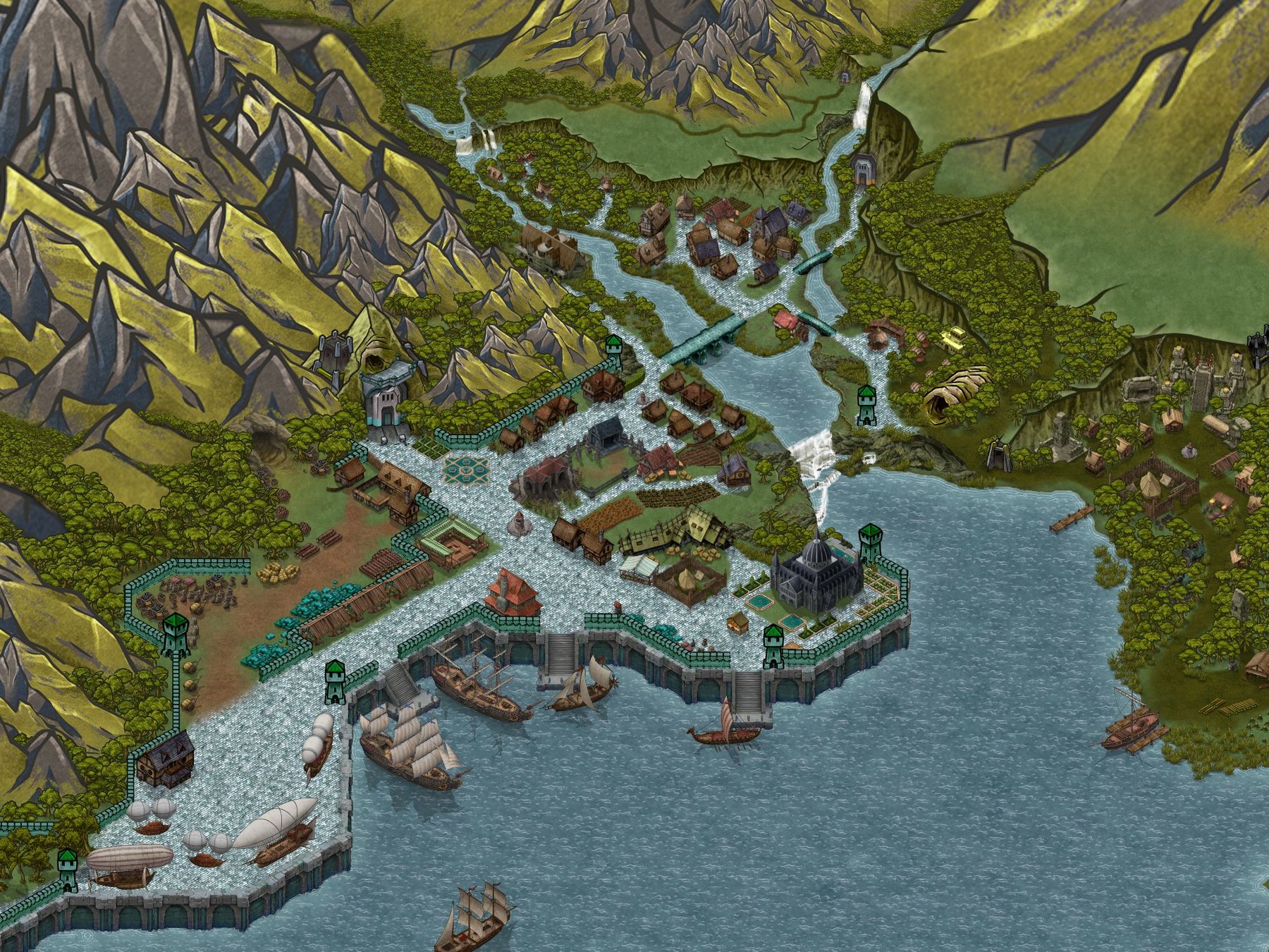 Jungle port city
