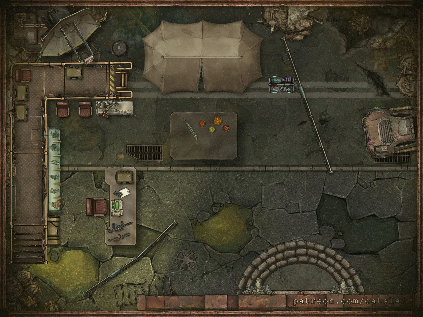 Postapocalyptic Battle Map