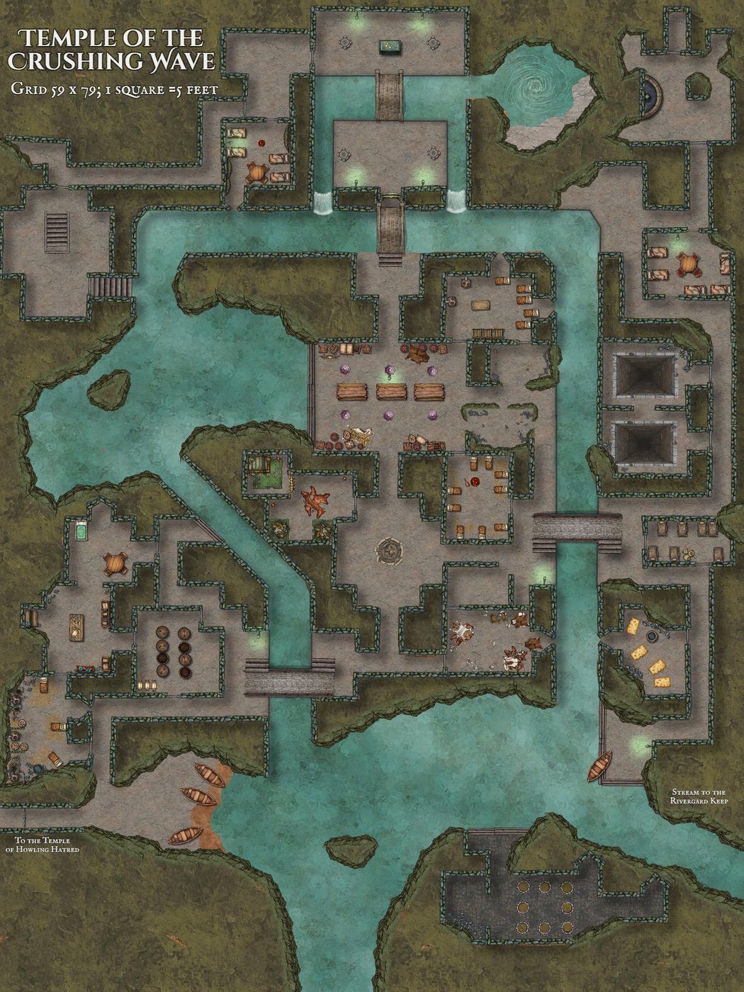 Temple of the Crushing Wave Inkarnate Create Fantasy Maps Online