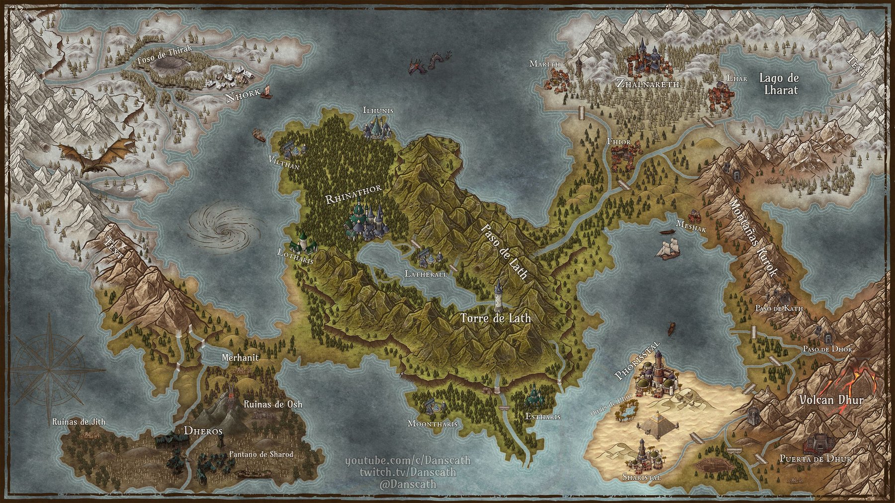 Fantasy world map