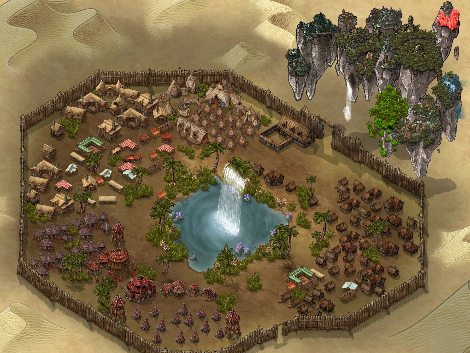 Oasis Under Floating City