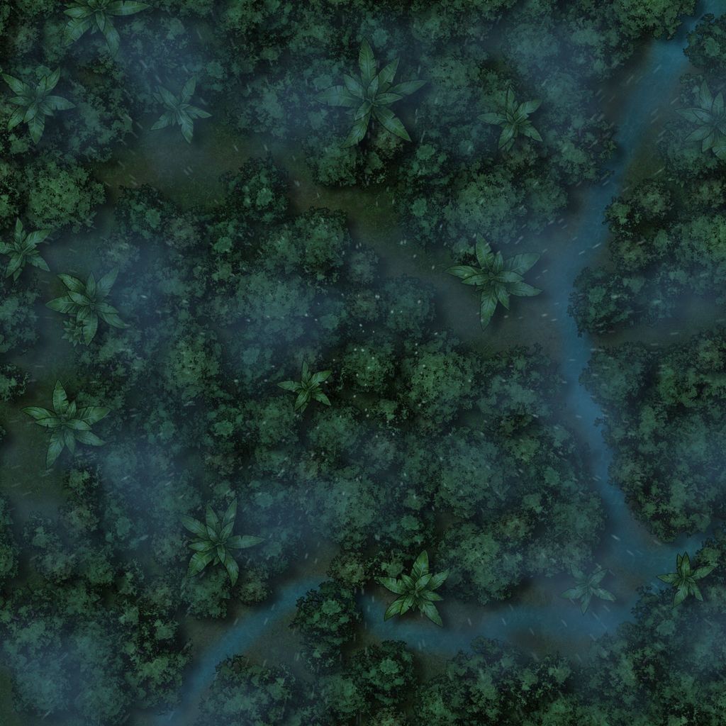 Jungle Battlemap (night)